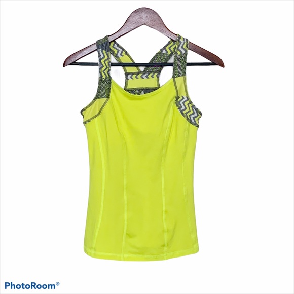 Reebok Tops - Reebok Yellow Racerback Athletic Tank Top Small